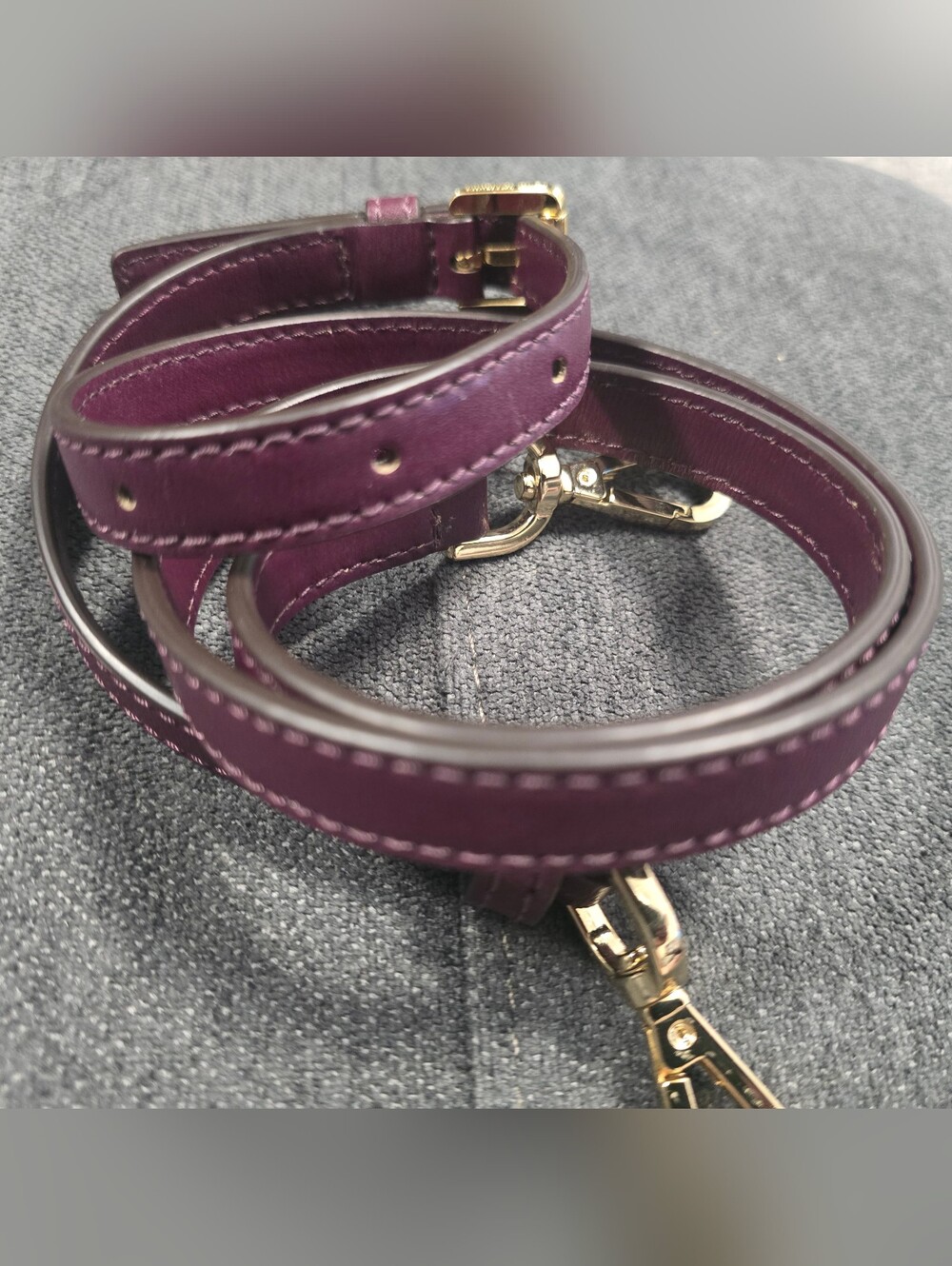 Michael Kors Plum Leather Crossbody Strap